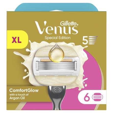 Gillette Venus ComfortGlow Argan Olie Navulmesjes 6 stuks