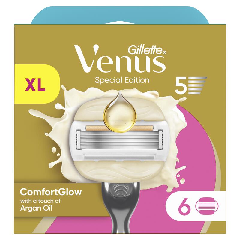 Gillette Venus ComfortGlow Argan Olie Navulmesjes 6 stuks