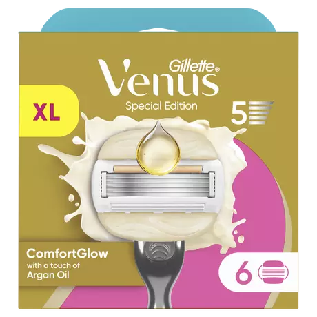 Gillette Venus ComfortGlow Argan Olie Navulmesjes 6 stuks