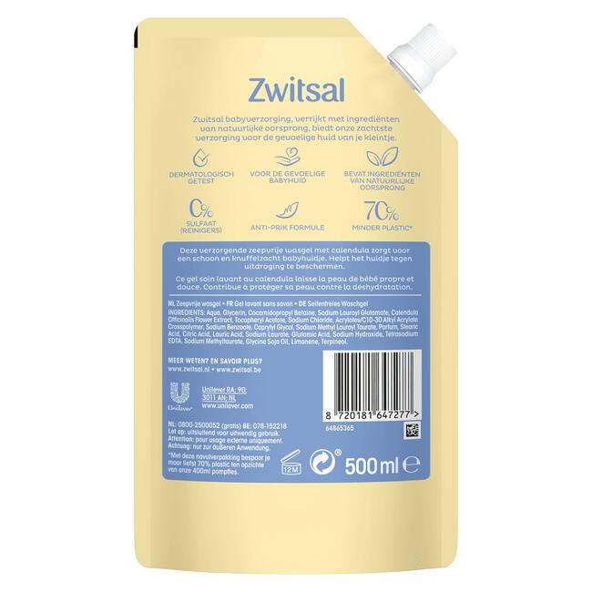 Zwitsal Pouch Wasgel Refill 500 ML
