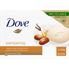 Dove Beauty Cream Sheabutter & Vanille Handzeep Bar 2 x 90 GR