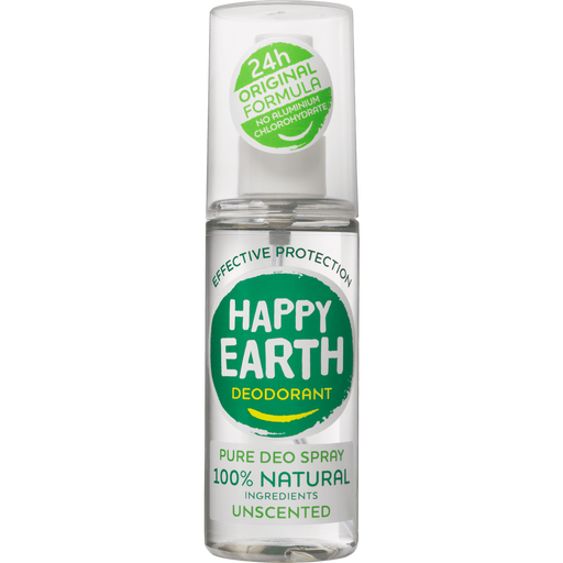 Happy Earth 100% Natuurlijke Unscented Deodorant Spray 100 ML