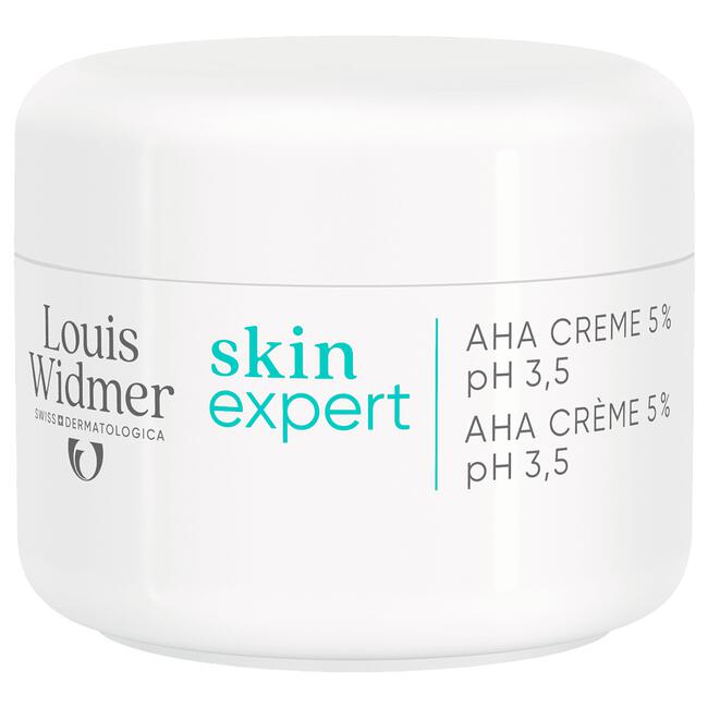 Louis Widmer Skinexpert Aha Crème 5 % Ph 3,5 Zonder Parfum 50 ML