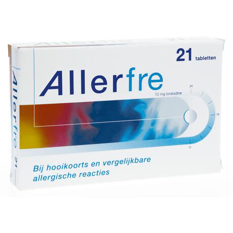 Allerfre Antihooikoorts Tabletten 10 mg Loratadine 21 stuks