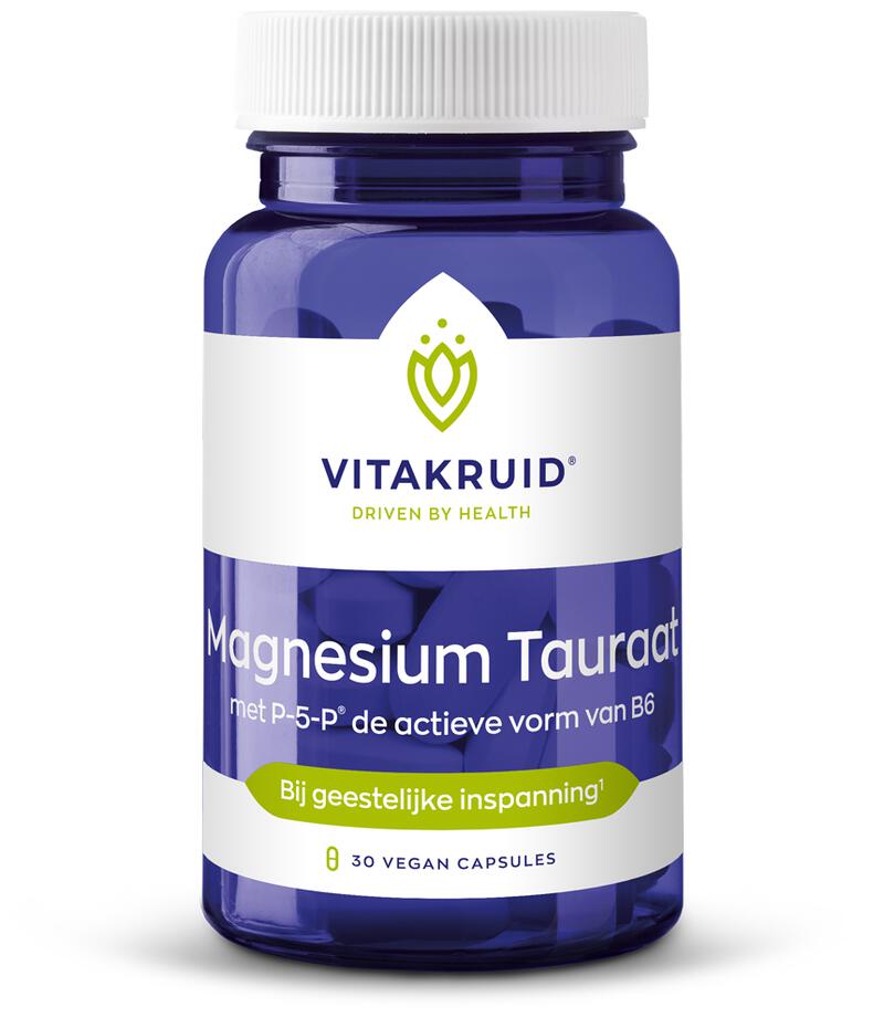 Vitakruid Magnesium Tauraat P5 Vegan Capsules 30 stuks