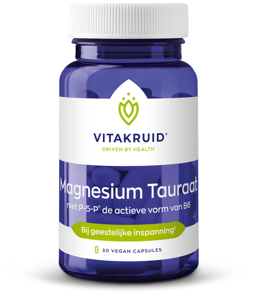 Vitakruid Magnesium Tauraat P5 Vegan Capsules 30 stuks