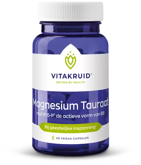 Vitakruid Magnesium Tauraat P5 Vegan Capsules 30 stuks