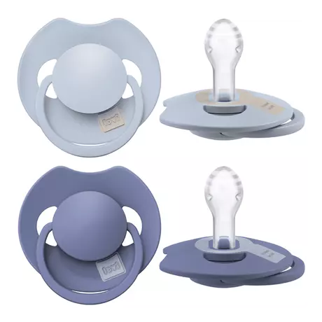 Difrax LOVI Prime Fopspeen 6-18M Baby Blue/Blue 2 stuks