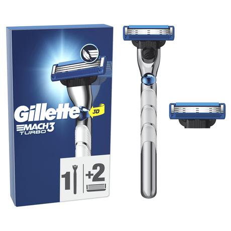 Gillette Mach3 Turbo Scheersysteem Met 2 Navulmesjes
