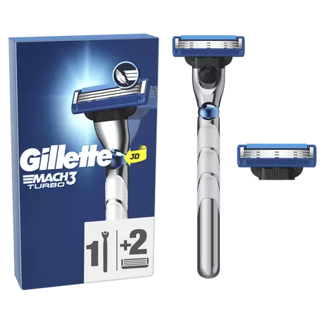 Gillette Mach3 Turbo Scheersysteem Met 2 Navulmesjes