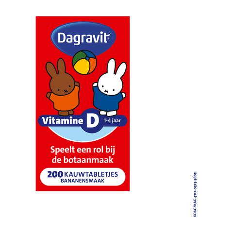 Dagravit Kids Vitamine D 200 kauwtabletten