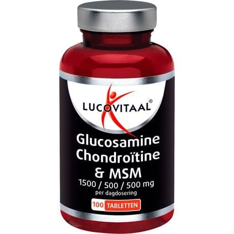 Lucovitaal Glucosamine Chondroïtine MSM 1500/ 500 mg tabletten 100 stuks pot