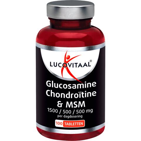 Lucovitaal Glucosamine Chondroïtine MSM 1500/ 500 mg tabletten 100 stuks pot