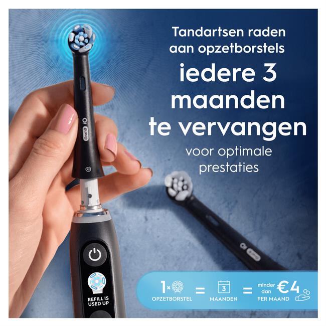Oral-B iO Ultimate Clean Opzetborstels Zwart 6 Stuks