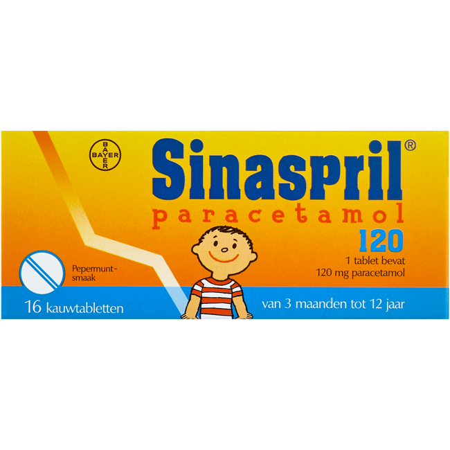 Sinaspril Paracetamol Pepermuntsmaak 120 mg