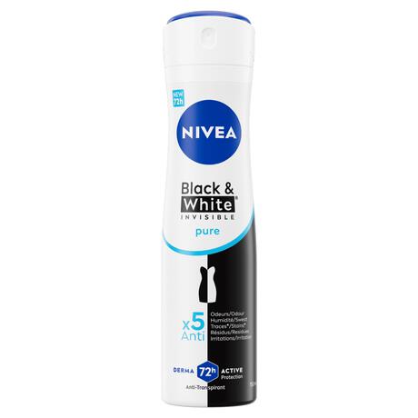 NIVEA Black & White Invisible Pure Deodorant Spray 150 ML