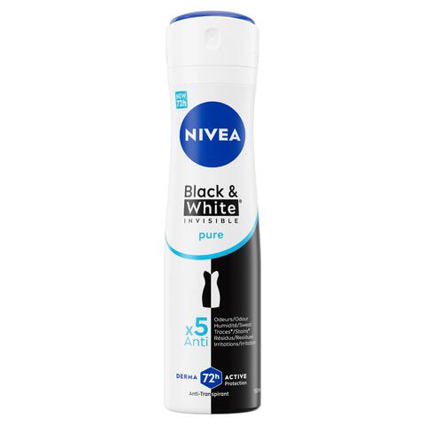 NIVEA Black & White Invisible Pure Deodorant Spray 150 ML
