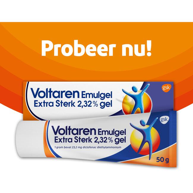 Voltaren Emulgel Extra Sterk 2,32% (Diclofenac) Bij Gewrichtspijn In Knie En Vinger 50 GR