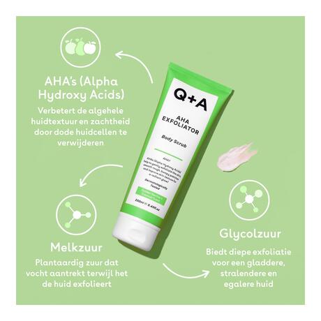Q+A AHA Exfoliator Body Scrub 250ML