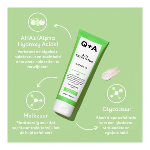 Q+A AHA Exfoliator Body Scrub 250ML