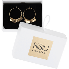 BiSjU Jewellery Oorbellen Kleine Vierkant Gold Plated