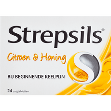 Strepsils Citroen & Honing Zuigtabletten 24 Stuks
