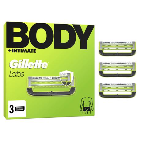 GilletteLabs Body + Intimate Navulmesjes 3 stuks
