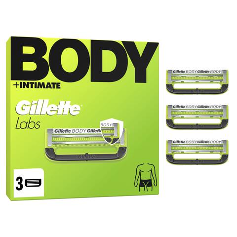 GilletteLabs Body + Intimate Navulmesjes 3 stuks