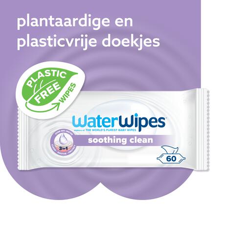 WaterWipes Soothing Clean Billendoekjes 12x60 stuks