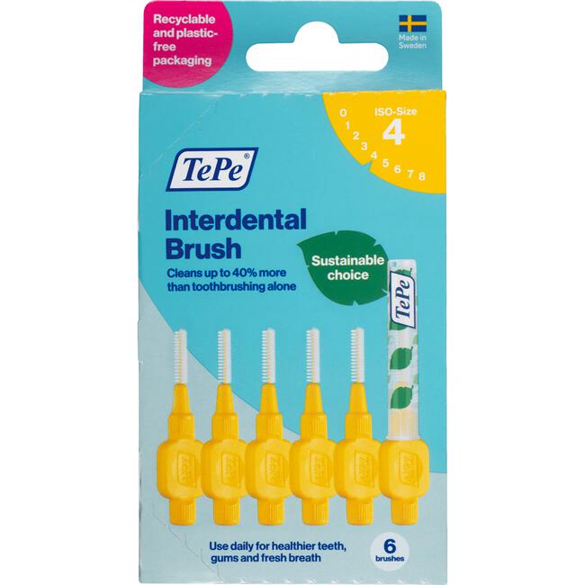 TePe Interdentale Ragers Original Geel ISO maat 4 – 0,7 mm (6 stuks)