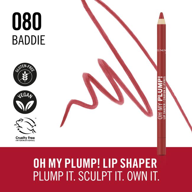 Rimmel London Oh My Plump! Lip Liner - Rood - 080 Baddie