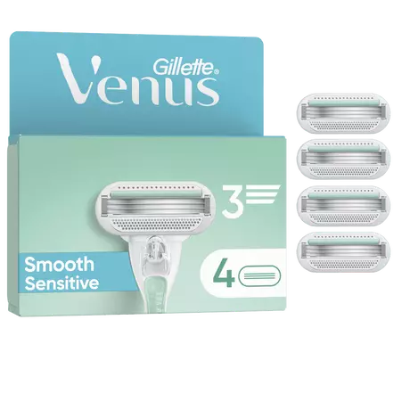 Gillette Venus Smooth Sensitive Navulmesjes 4 stuks