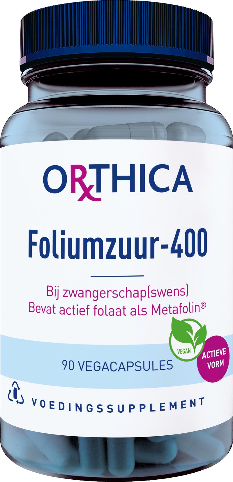 Orthica Foliumzuur-400 Capsules 90 stuks