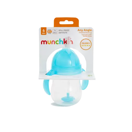 Munchkin Click Lock Tip & Sip Rietjesbeker Blauw 207 ML