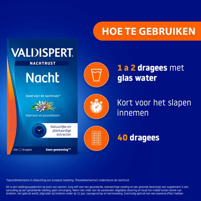 Valdispert Nacht 40 tabletten