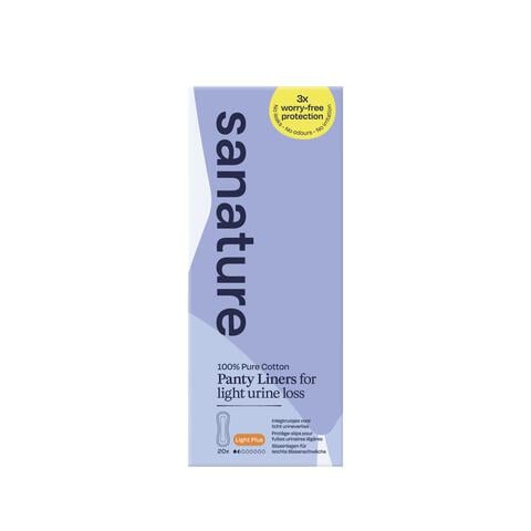 Sanature 100% Katoenen Incontinentie Inlegkruisjes Light Plus 20 Stuk