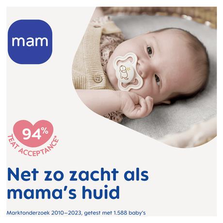 MAM Supreme Fopspenen 6-16 maanden Blue 2 stuks