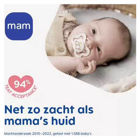 MAM Supreme Fopspenen 6-16 Maanden Blauw 2 stuks