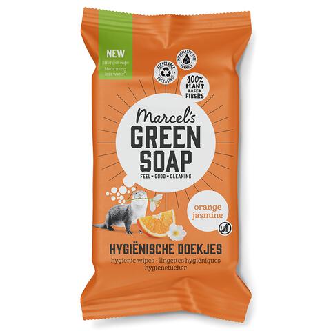 Marcel's Green Soap Hygiënische Doekjes Sinaasappel & Jasmijn 60 stuks