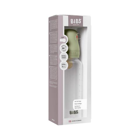 BIBS Babyfles 270 ML Sage met Latex speen en opvouwbaar trechtertje