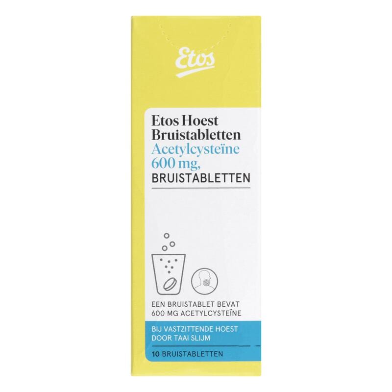 Etos Hoest Acetylcyste�ne 600 MG Bruistabletten 10 stuks