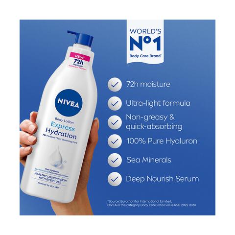 NIVEA Express Hydraterende Body Lotion Pomp 400 ML