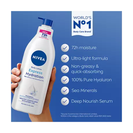 NIVEA Express Bodylotion Pomp 400 ML