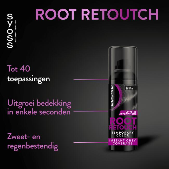 Syoss Uit Groeispray Donkerbruin