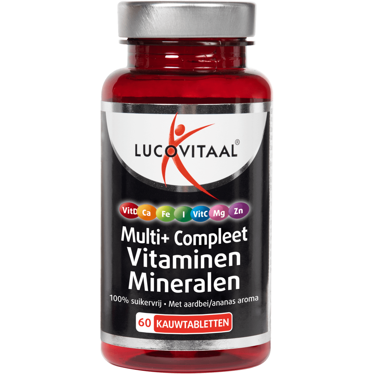 Lucovitaal Multi+ Compleet Vitaminen Mineralen Suikervrij Kauwtabletten 60 — 60 stuks