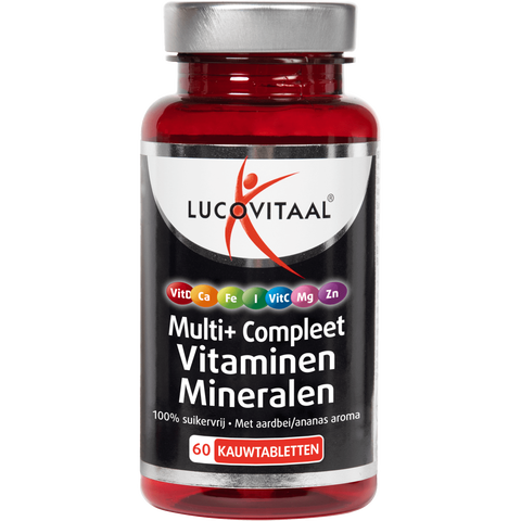 Lucovitaal Multi+ Compleet Vitaminen Mineralen Suikervrij Kauwtabletten 60 — 60 stuks