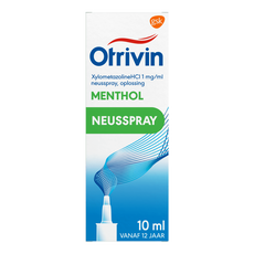 Otrivin Menthol Xylometazoline HCI 1 mg/ml Neusspray bij een Verstopte Neus 10 ML
