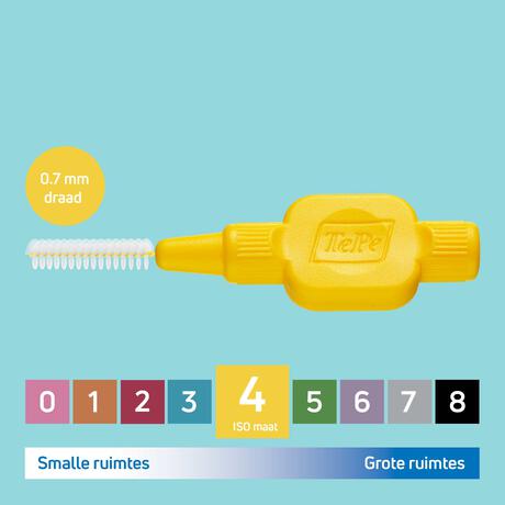TePe Interdentale Ragers Original Geel&nbsp;ISO Maat 4 0,7 mm 6 stuks