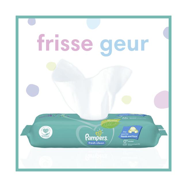 Reiziger overhandigen Zwaaien Pampers Fresh Clean Babydoekjes 4-pak 208 Doekjes 208 EA | Etos