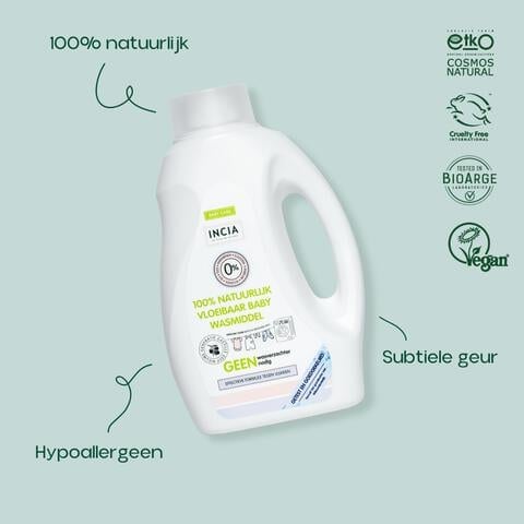 INCIA Natuurlijk Vloeibaar Wasmiddel 750ml